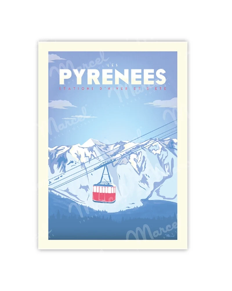Carte Postale PYRÉNÉES "Téléphérique"