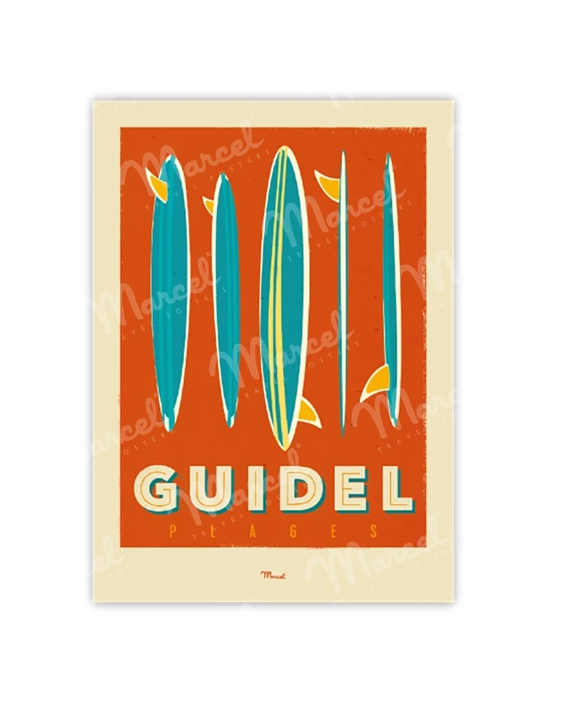 Carte Postale GUIDEL "Surfboards"