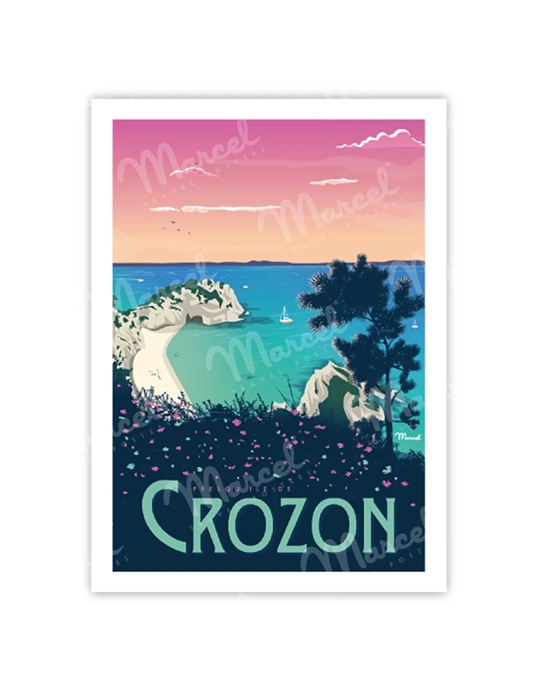 Carte Postale CROZON "Plage de l'Île Vierge"