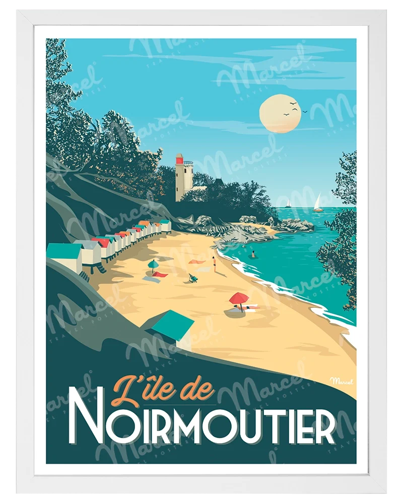 Affiche NOIRMOUTIER "Plage de l'Anse Rouge"