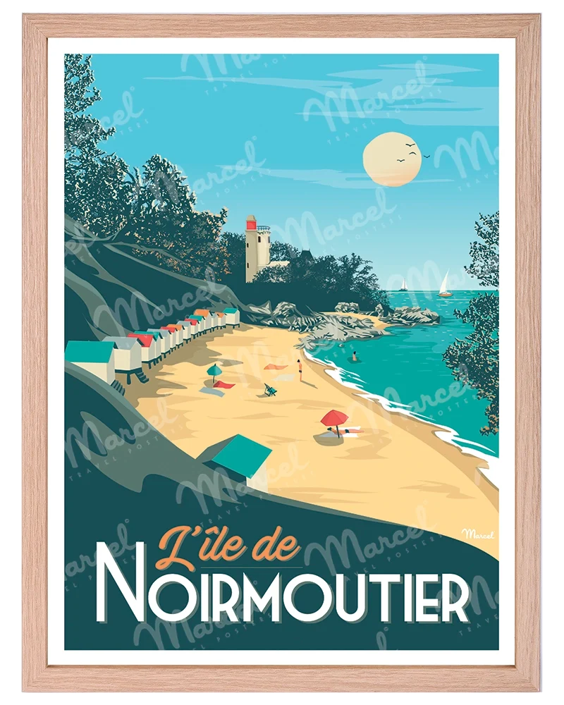 Affiche NOIRMOUTIER "Plage de l'Anse Rouge"