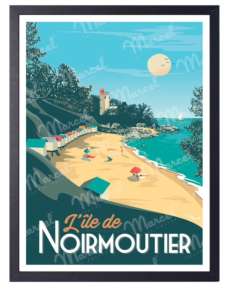 Affiche NOIRMOUTIER "Plage de l'Anse Rouge"