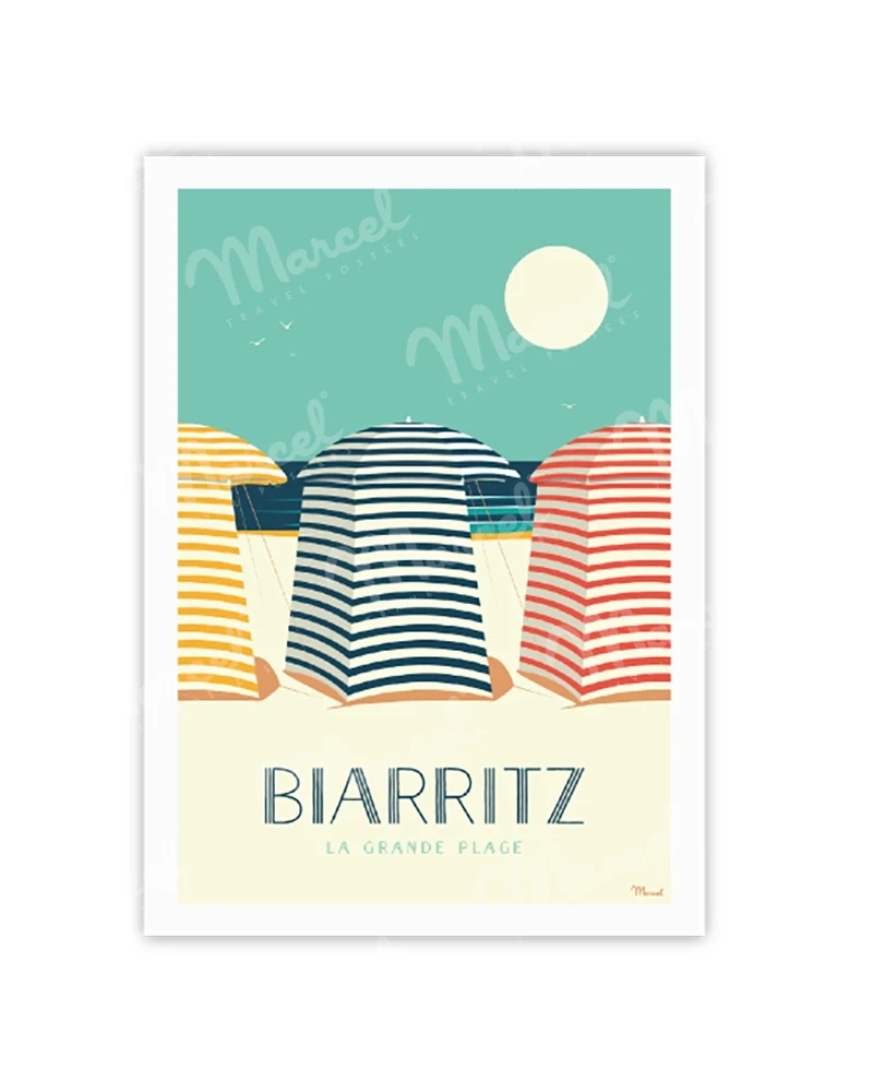 Carte Postale BIARRITZ "Les Tentes"