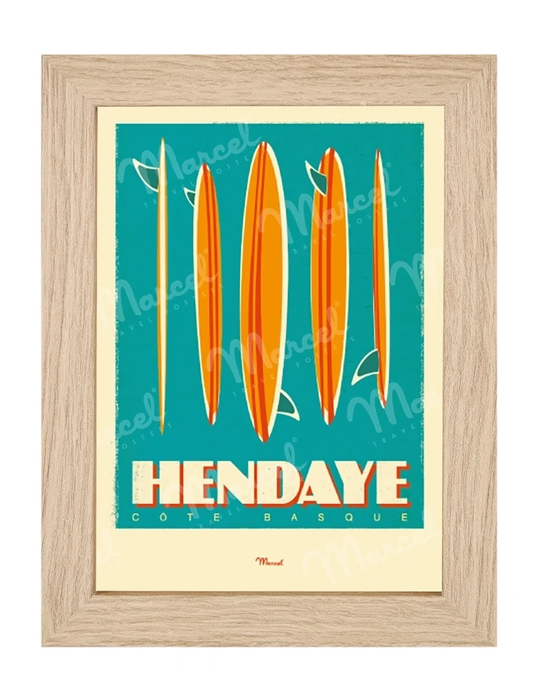 Carte Postale HENDAYE "Surfboards"