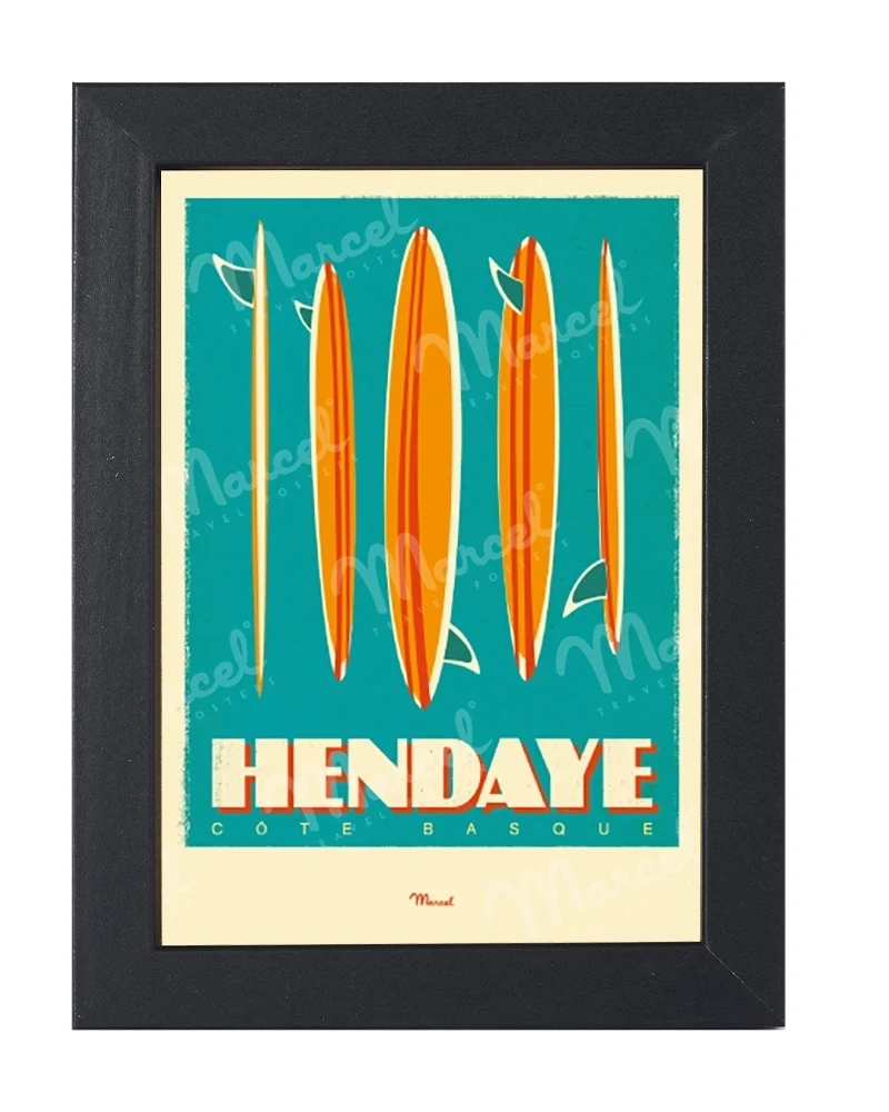 Carte Postale HENDAYE "Surfboards"