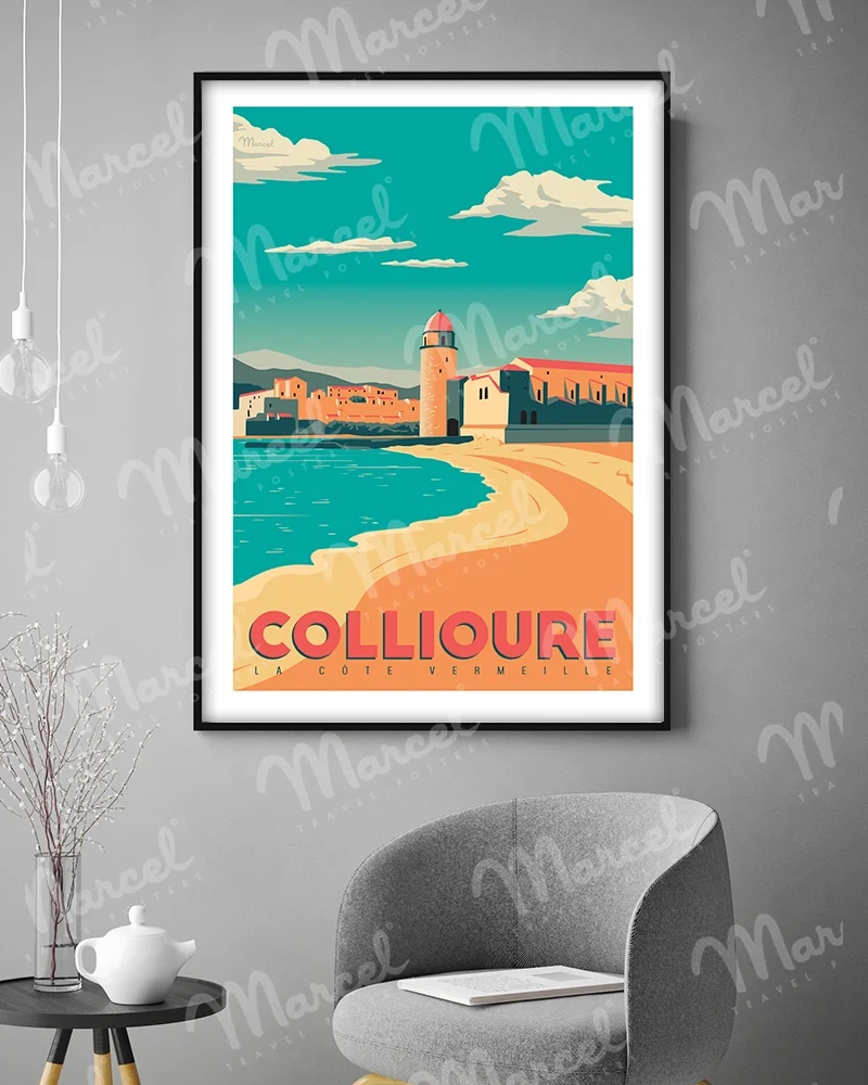 Affiche COLLIOURE "Côte Vermeille"