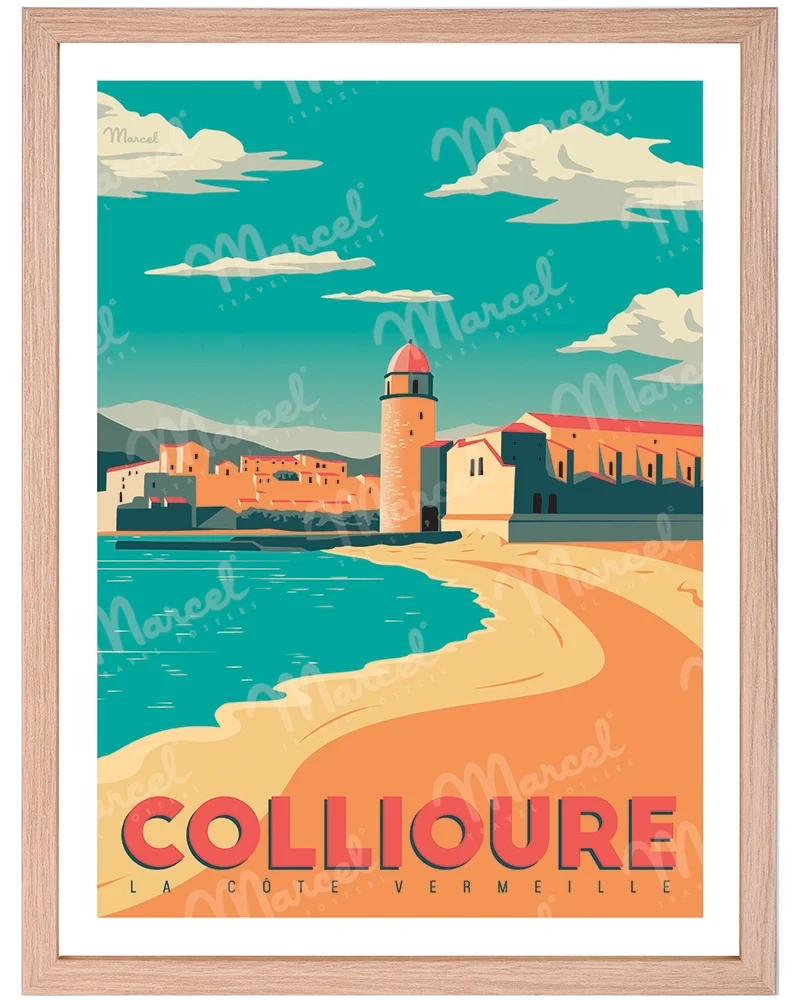 Affiche COLLIOURE "Côte Vermeille"