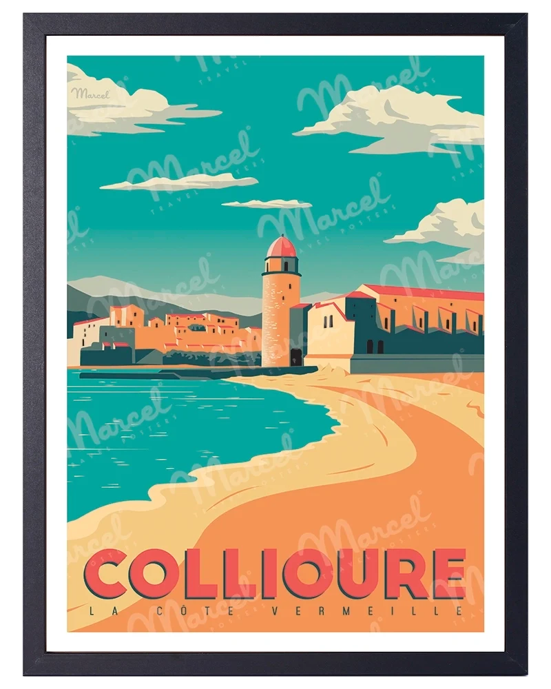 Affiche COLLIOURE "Côte Vermeille"