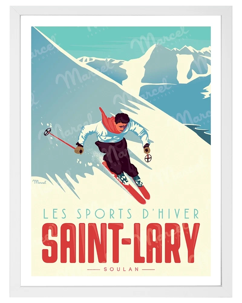 Affiche SAINT-LARY "Le Skieur"