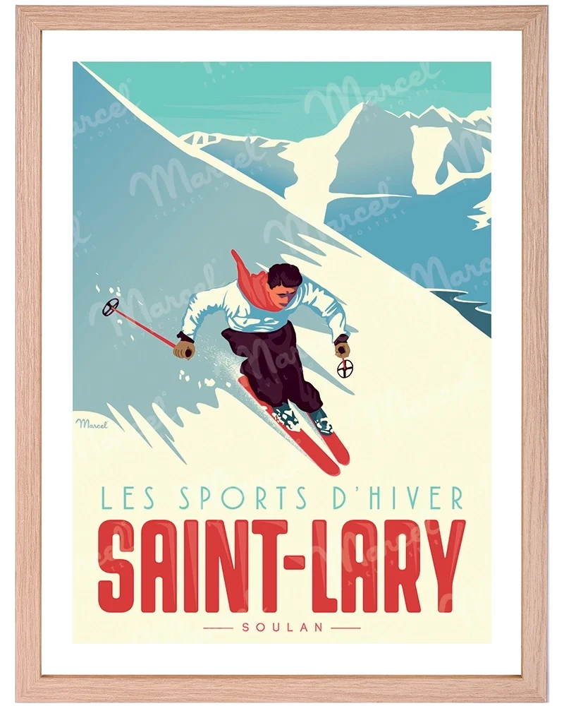 Affiche SAINT-LARY "Le Skieur"