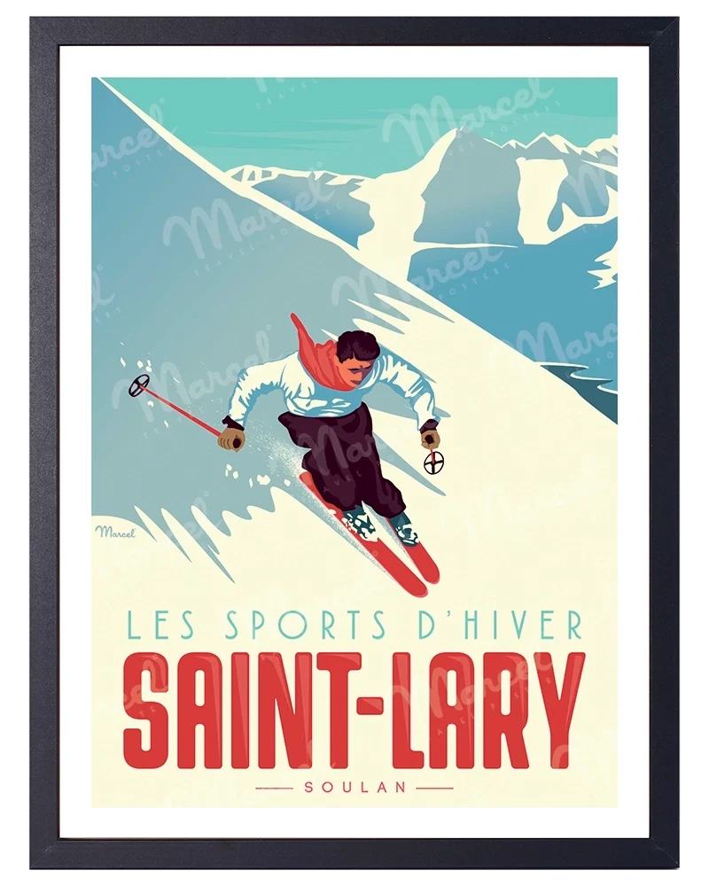 Affiche SAINT-LARY "Le Skieur"