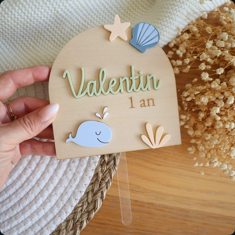Cake-topper "Sous l'océan" - A personnaliser