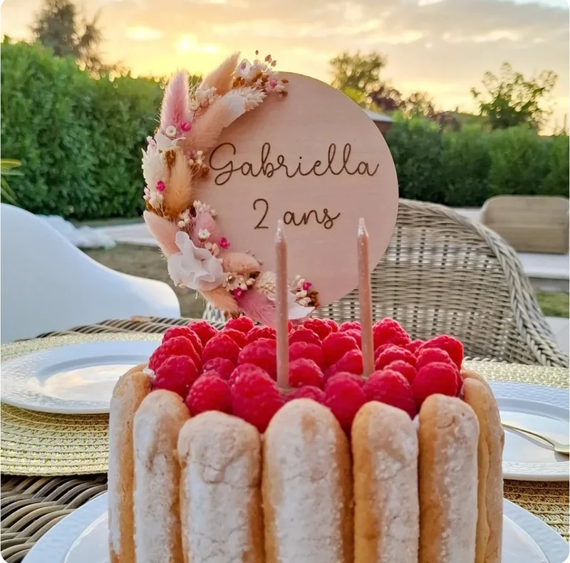 Édition été 2025 - Cake Topper fleurs séchées