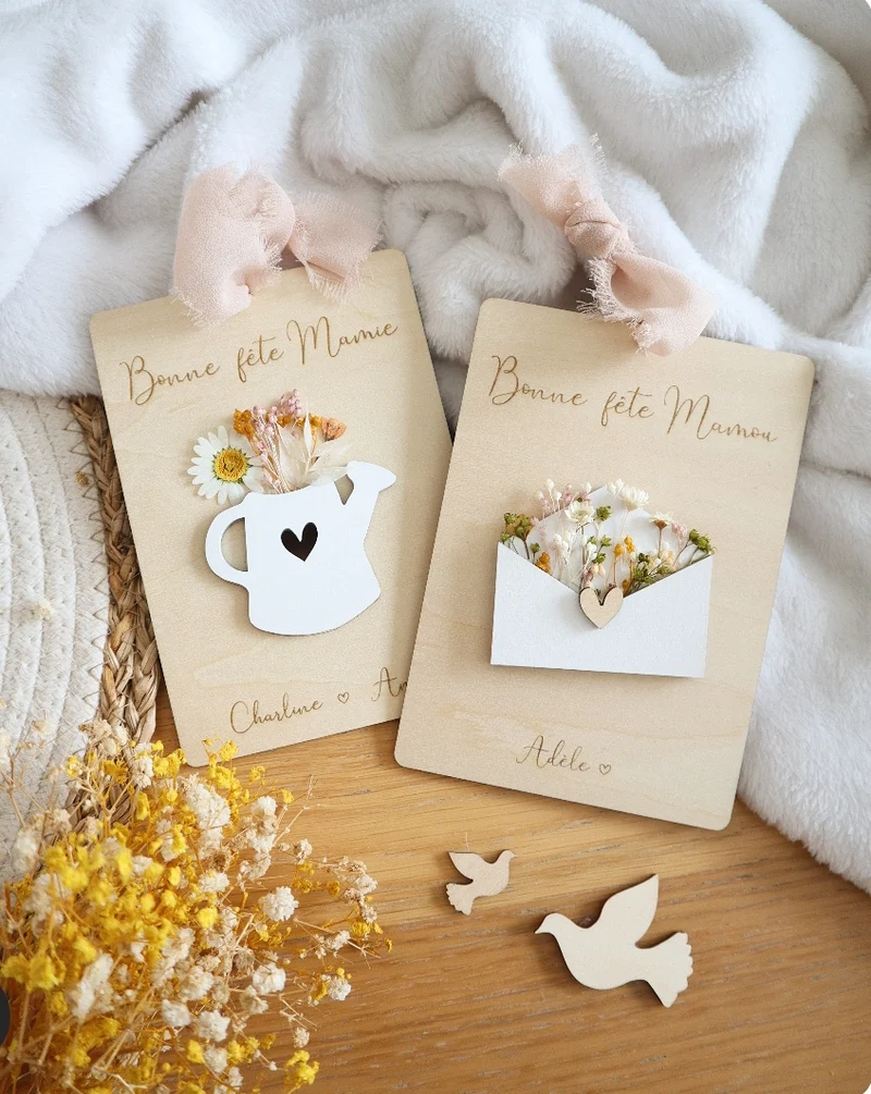 Carte enveloppe fleurie - Fête des mères / grands-mères