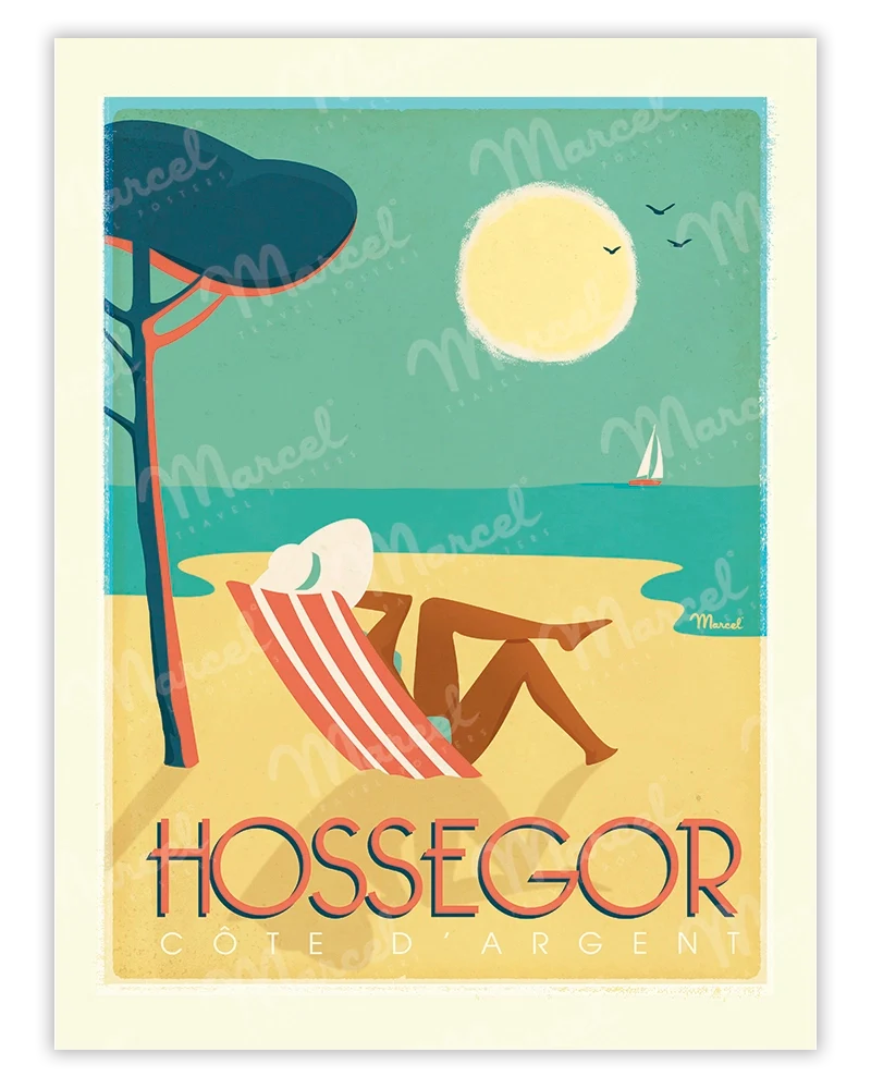 Affiche HOSSEGOR "Côte d'Argent"