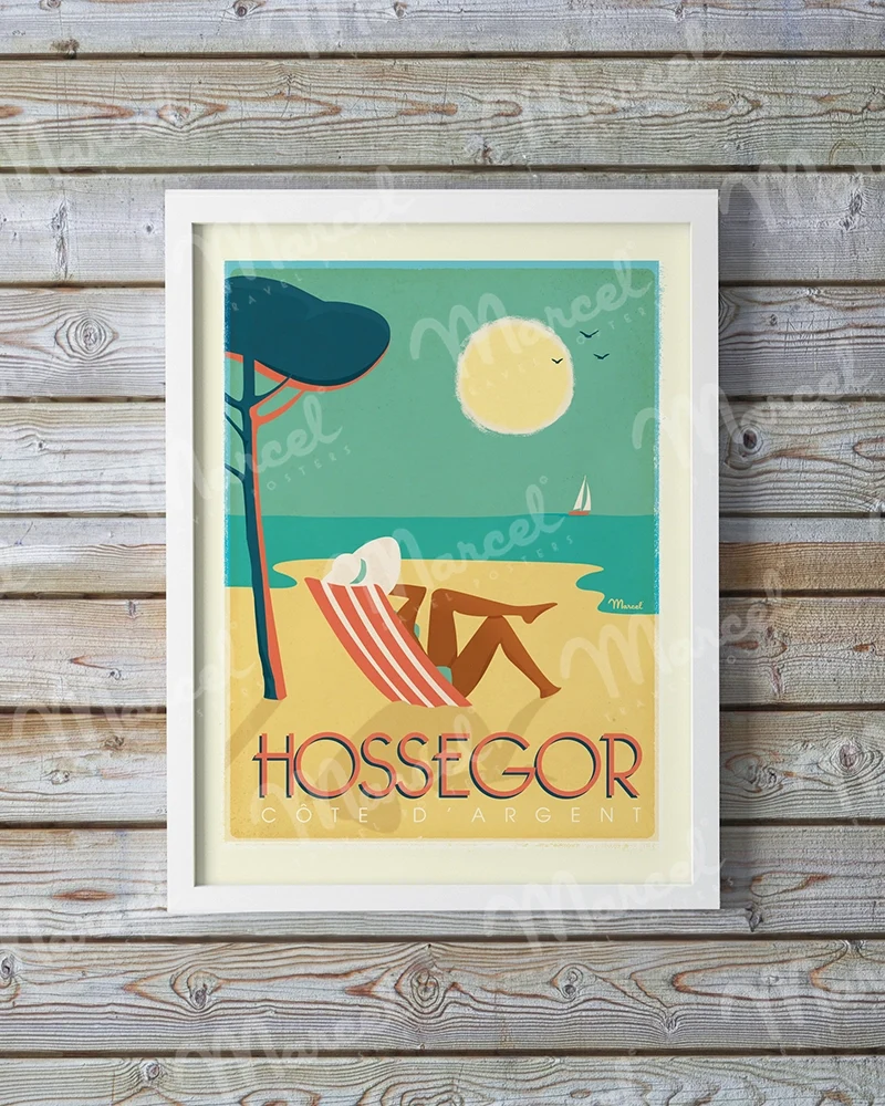 Affiche HOSSEGOR "Côte d'Argent"