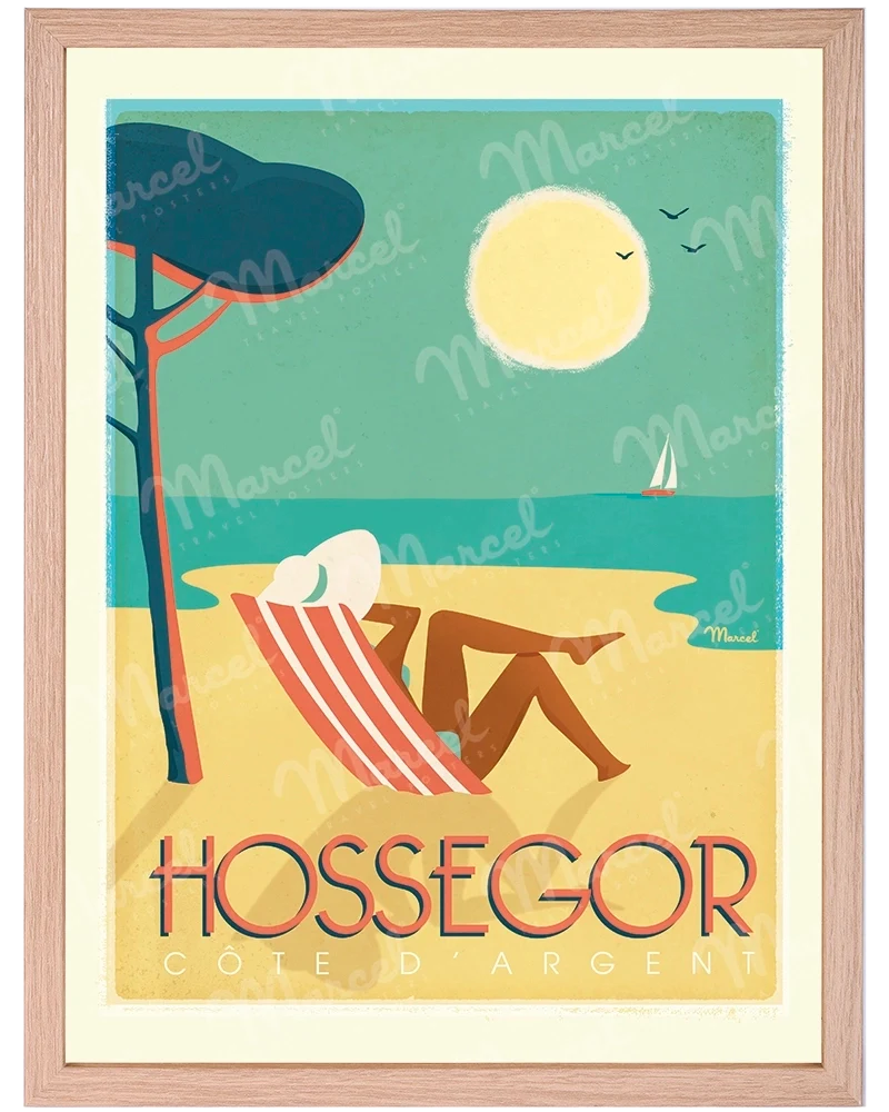 Affiche HOSSEGOR "Côte d'Argent"