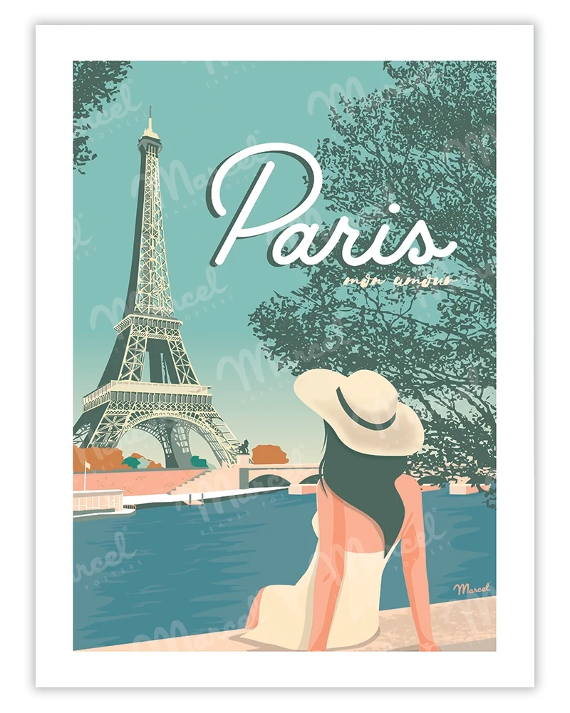 Affiche PARIS "Mon Amour"