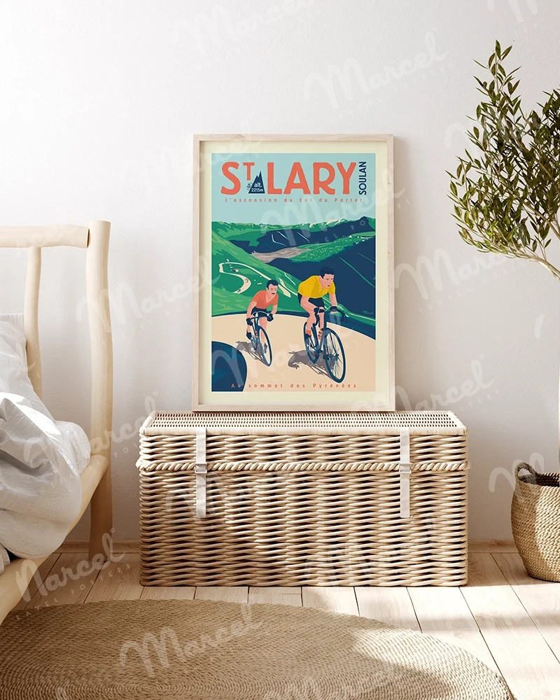 Affiche SAINT-LARY "L'Ascension du Col du Portet"