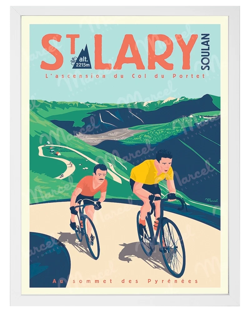 Affiche SAINT-LARY "L'Ascension du Col du Portet"