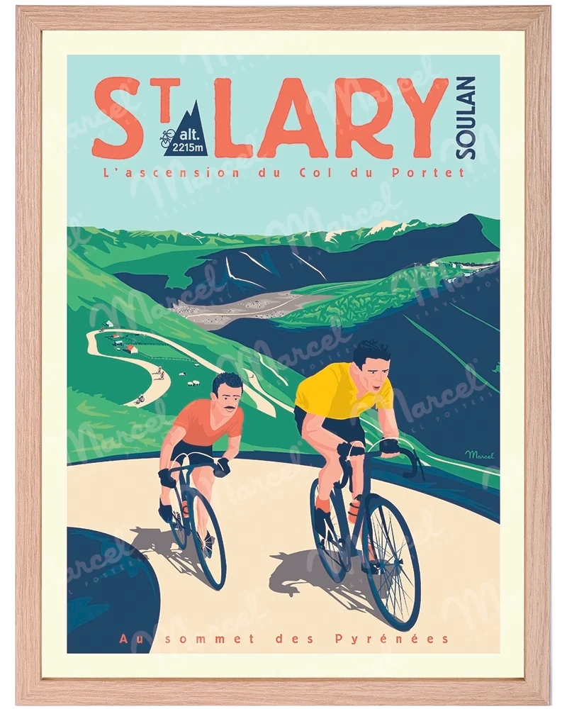Affiche SAINT-LARY "L'Ascension du Col du Portet"