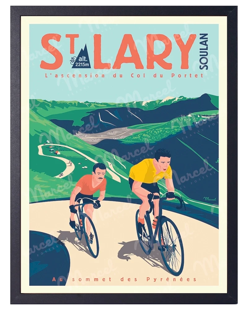 Affiche SAINT-LARY "L'Ascension du Col du Portet"
