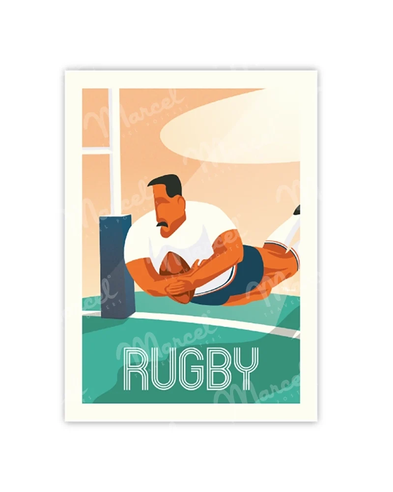Carte Postale "Le Rugby"