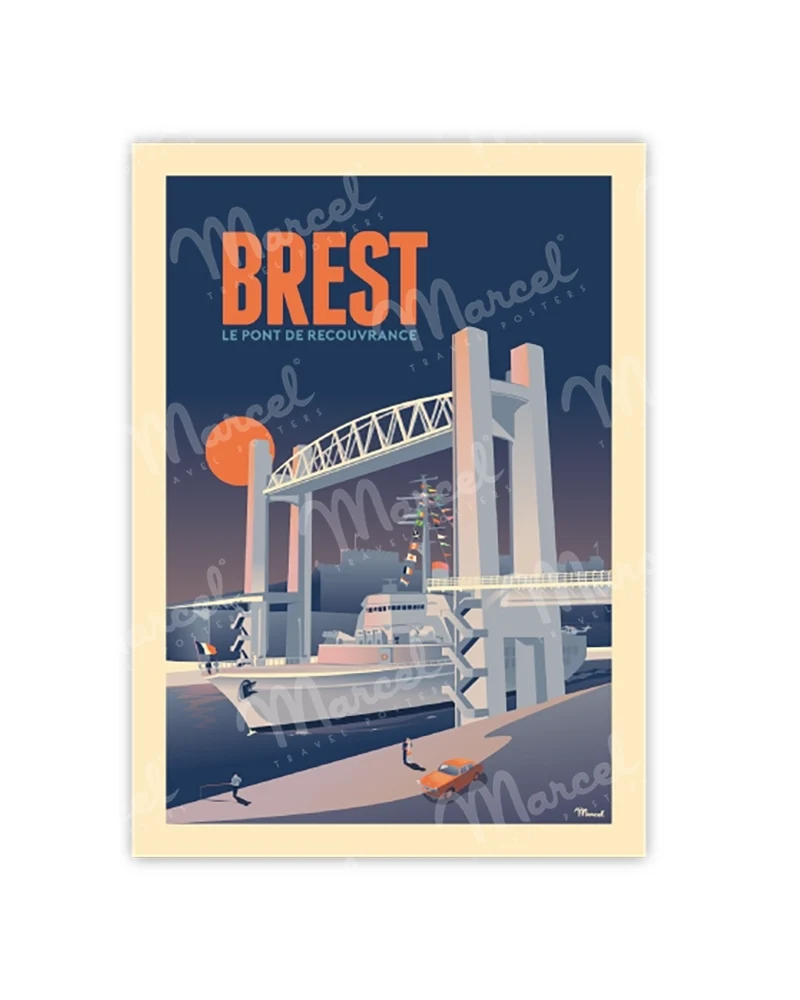 Carte Postale BREST "Le Pont de Recouvrance"