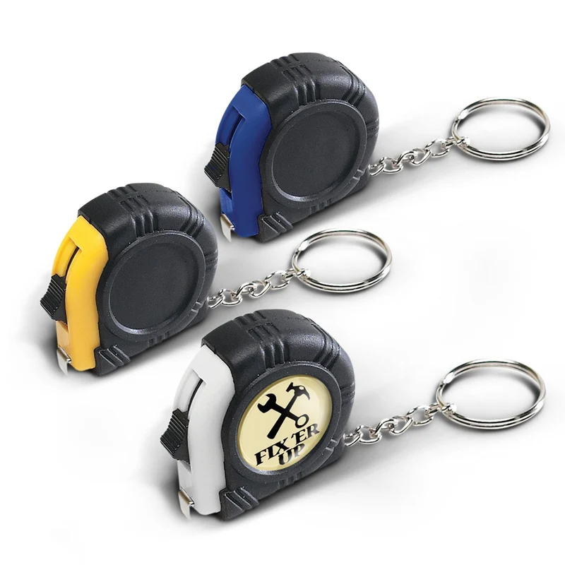 Rubber Tape Measure Key Ring