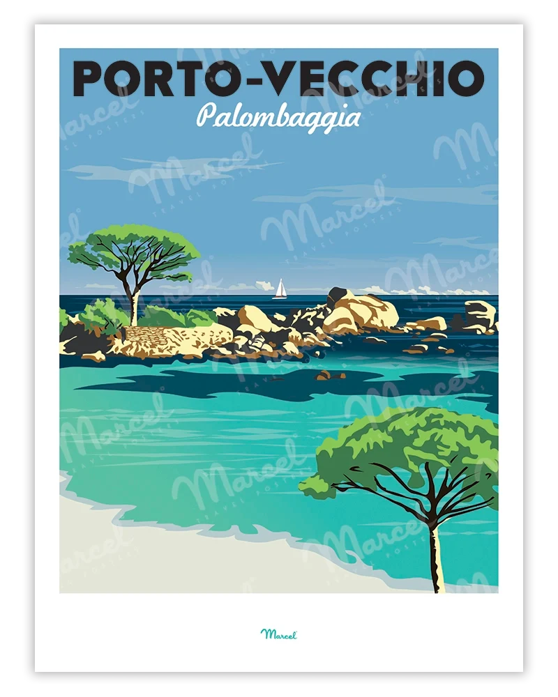 Affiche PORTO-VECCHIO "Palombaggia"