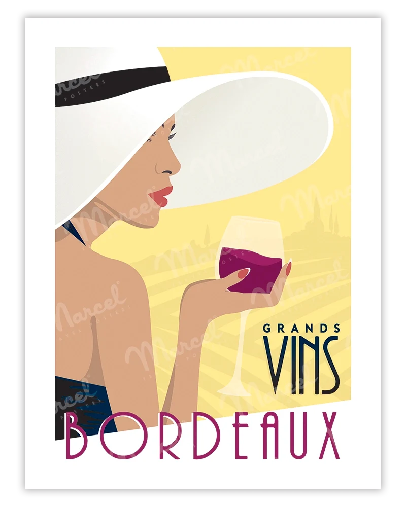 Affiche BORDEAUX "Grands Vins"