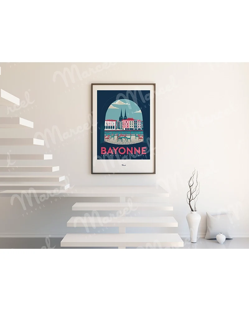 Affiche BAYONNE "Quais de Nive"