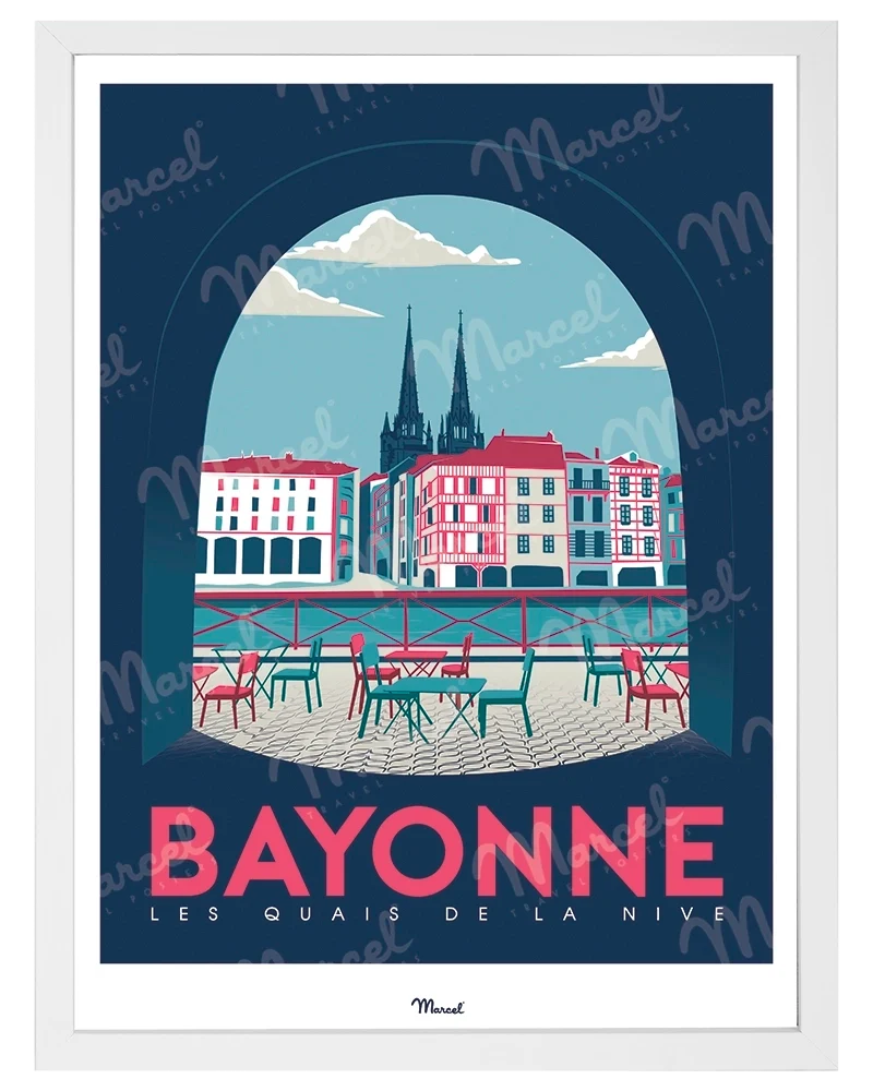 Affiche BAYONNE "Quais de Nive"