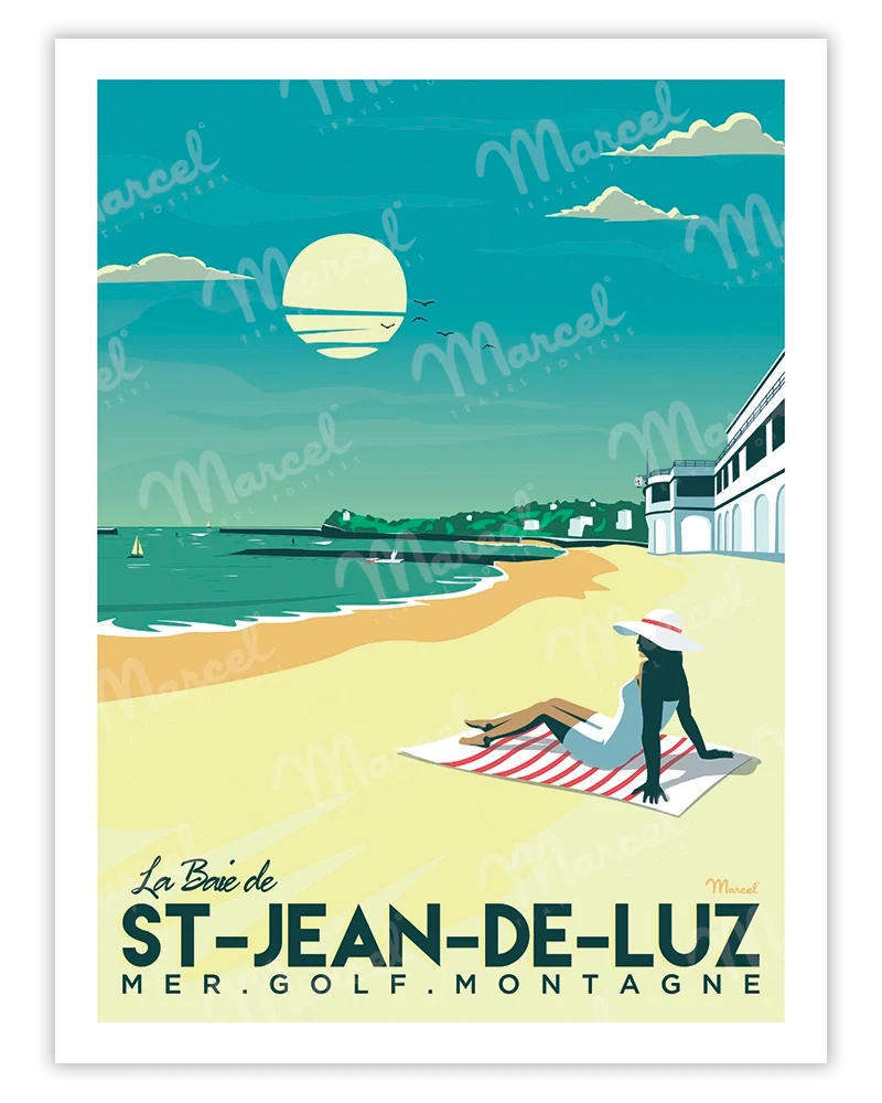 Affiche SAINT-JEAN-DE-LUZ "La Baie"