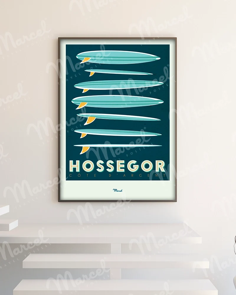 Affiche HOSSEGOR "Surfboards"
