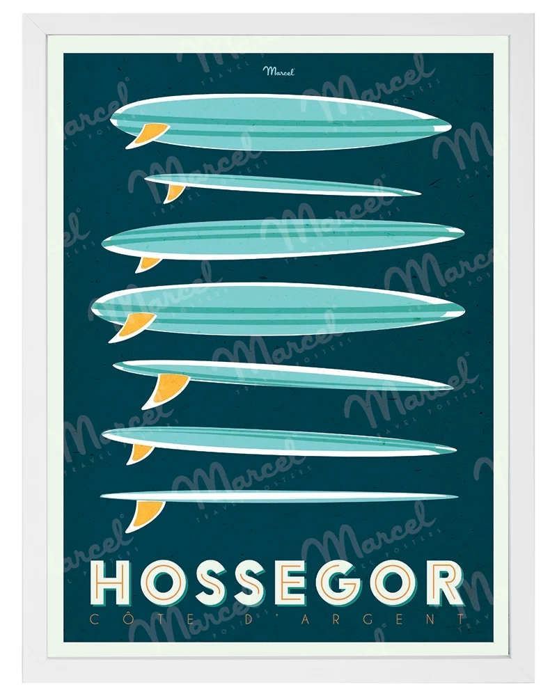 Affiche HOSSEGOR "Surfboards"