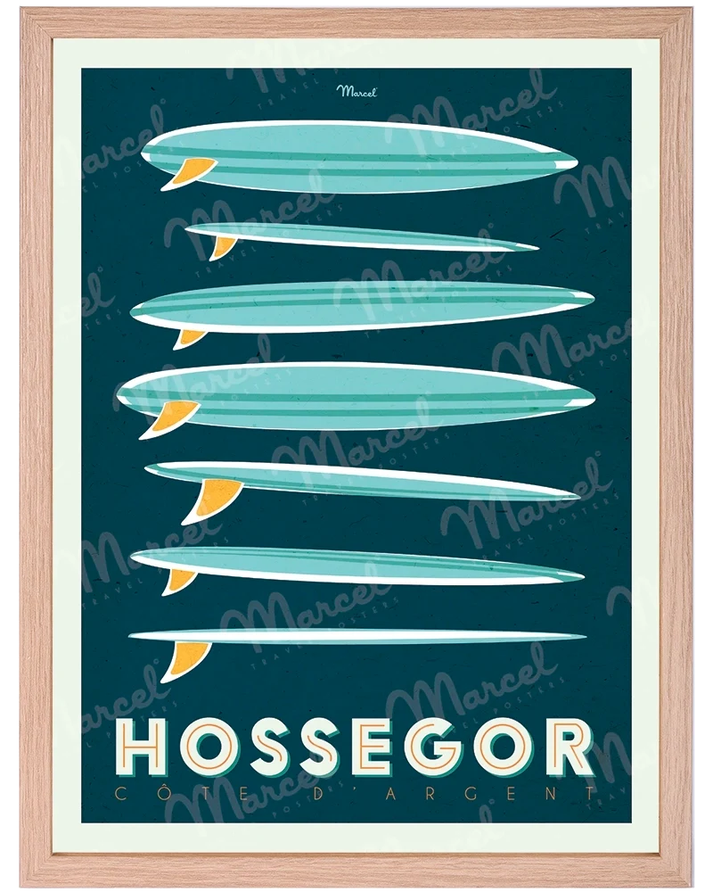 Affiche HOSSEGOR "Surfboards"