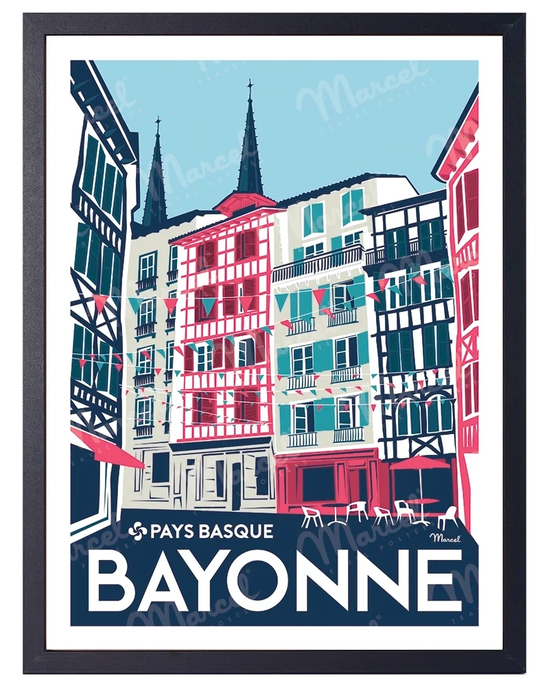 Affiche BAYONNE "Rue Argenterie"