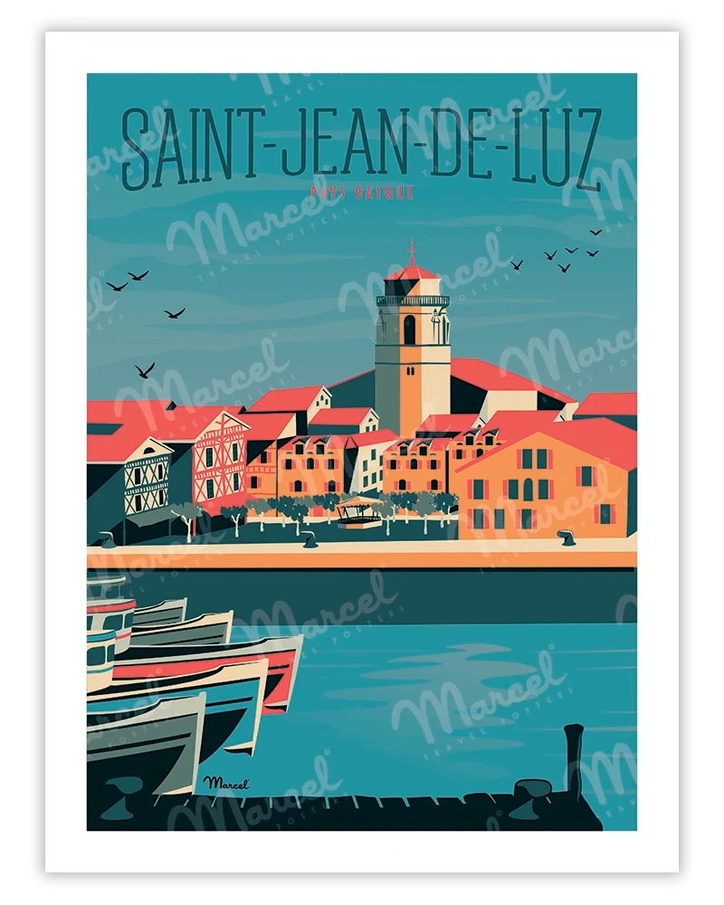 Affiche SAINT-JEAN-DE-LUZ "Le Port"