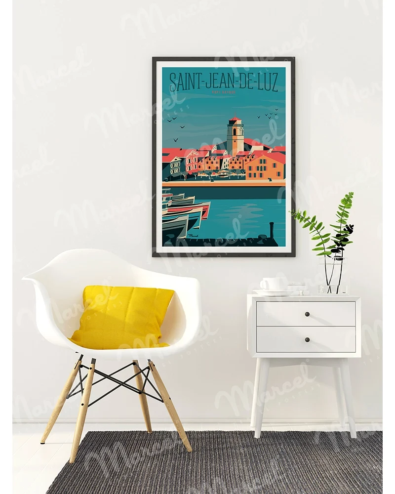 Affiche SAINT-JEAN-DE-LUZ "Le Port"