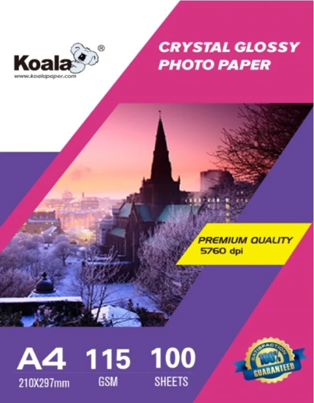 Koala 115gsm Glossy Photo Paper, A4