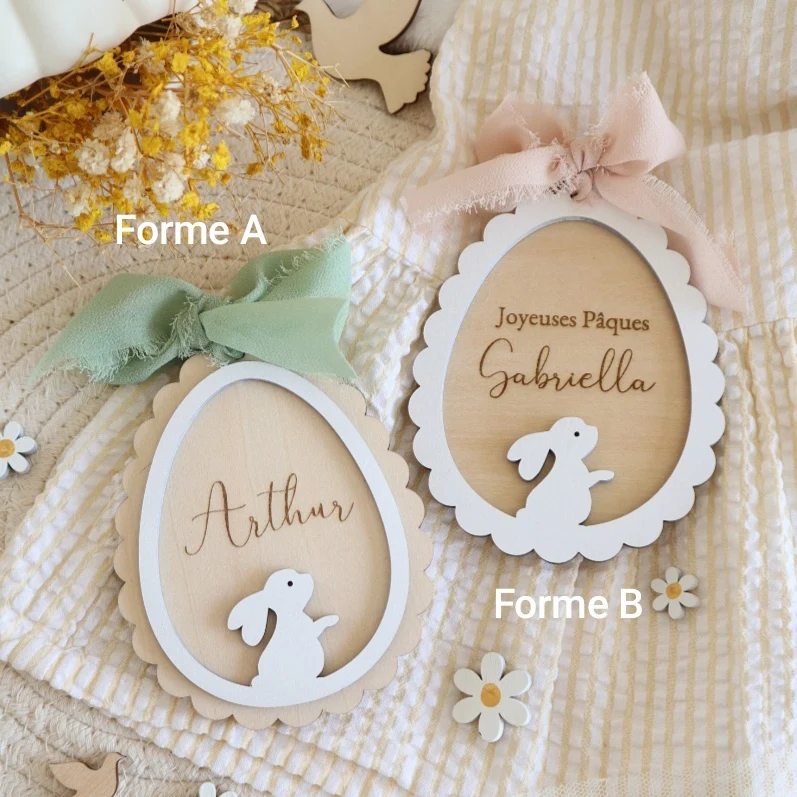 Œuf de Pâques "Dentelle" à personnaliser - options au choix