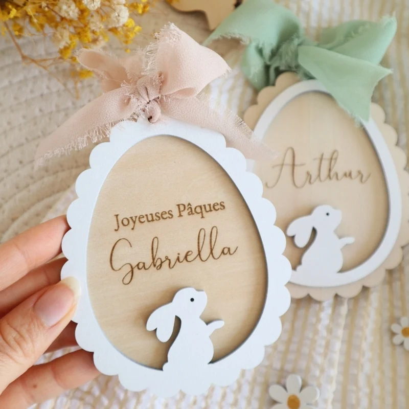Œuf de Pâques "Dentelle" à personnaliser - options au choix