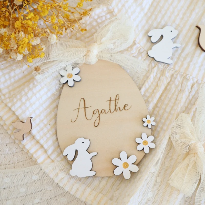 Œuf de Pâques "Marguerite" à personnaliser - options au choix