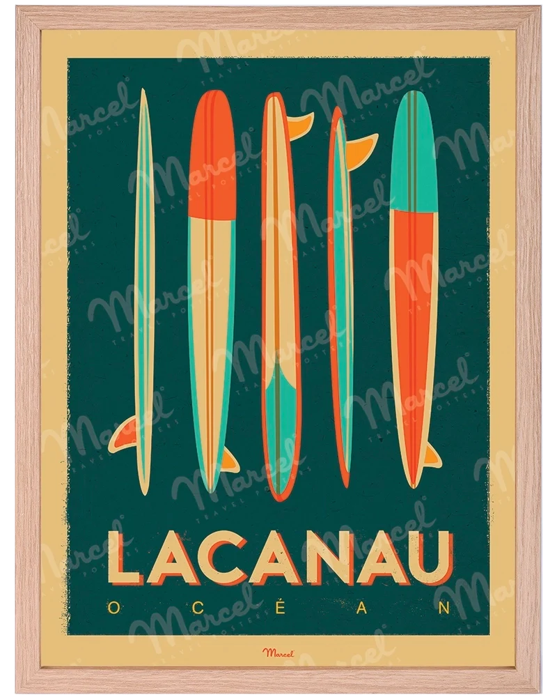 Affiche LACANAU "Surfboards"