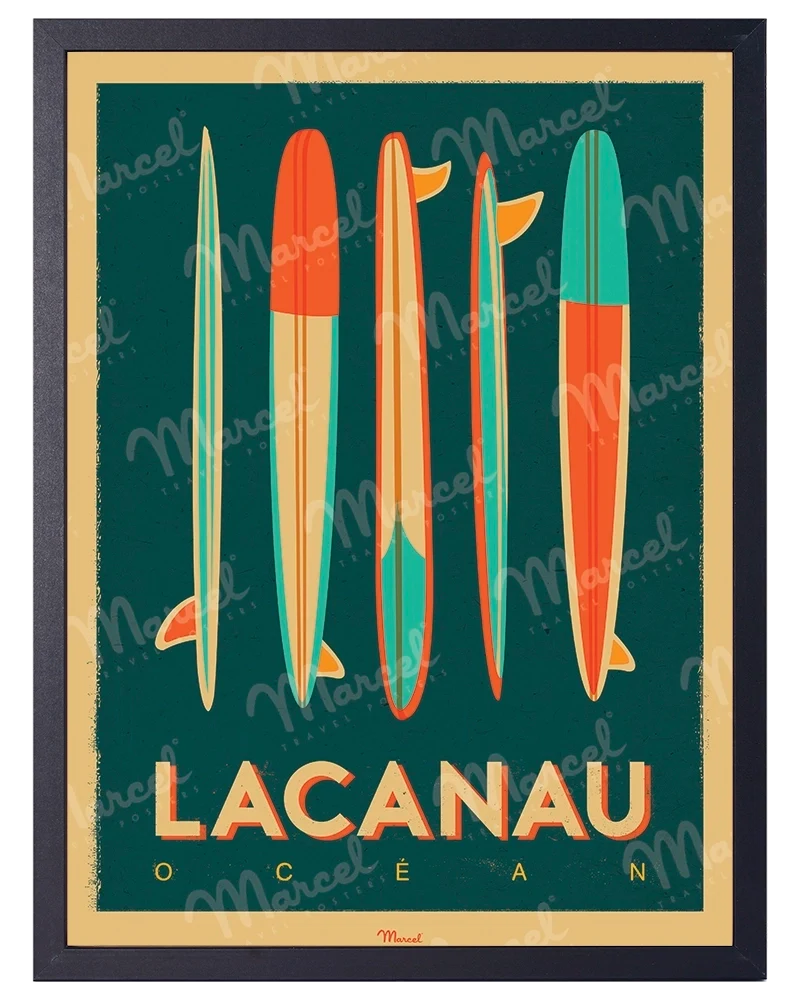 Affiche LACANAU "Surfboards"