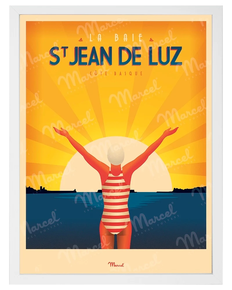 Affiche SAINT-JEAN-DE-LUZ "La Baigneuse"