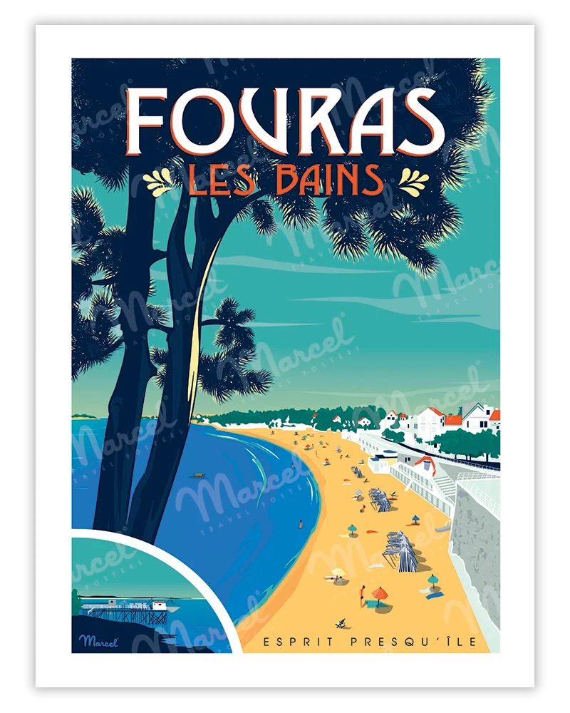 Affiche FOURAS-LES-BAINS "Esprit presqu'île"