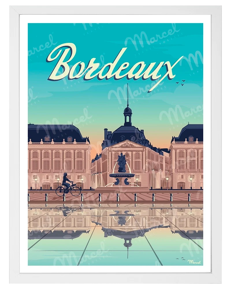 Affiche BORDEAUX "Place de la Bourse"