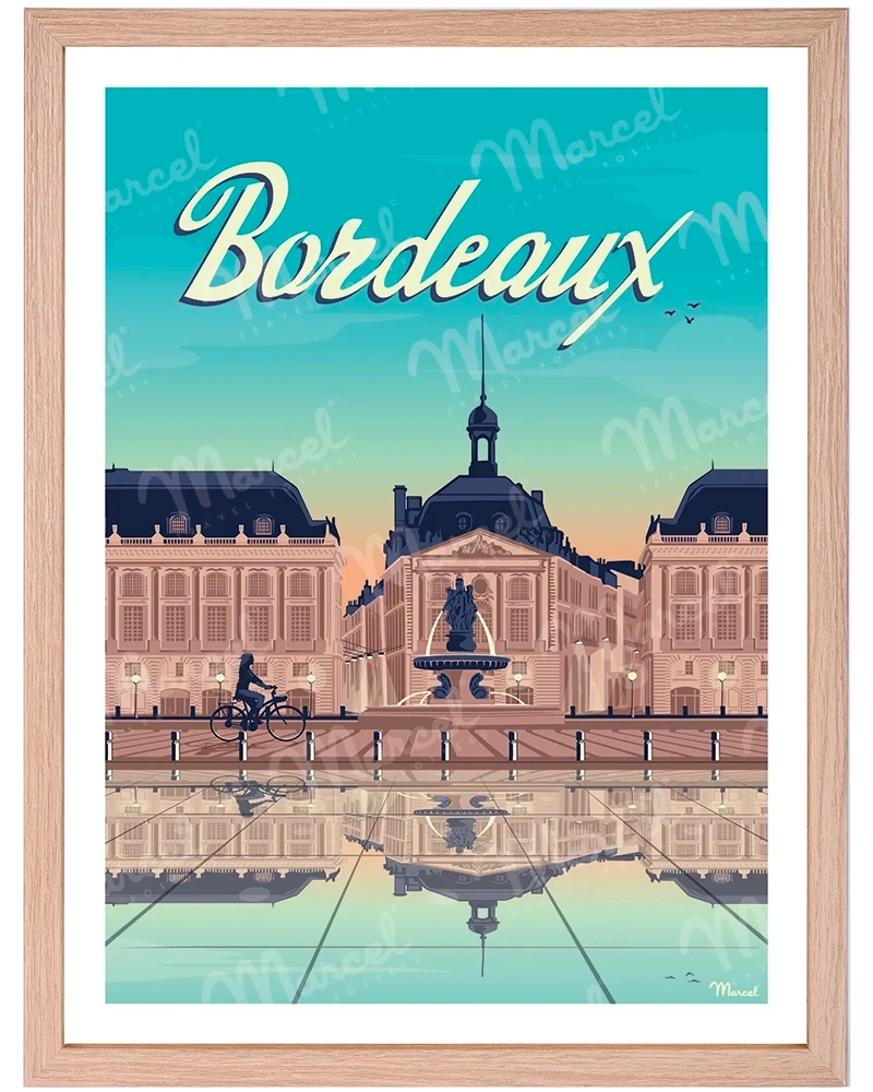 Affiche BORDEAUX "Place de la Bourse"